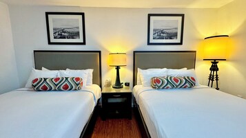 Deluxe Room, 2 Queen Beds, Non Smoking, Refrigerator & Microwave | Individually decorated, individually furnished, bed sheets