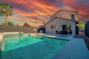 Outdoor pool, a heated pool