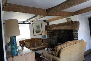 Fireplace - 15th century 3 bedroom cottage & delightful garden (Compton Dundon)
