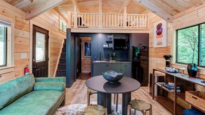 Living area - 2 Bedroom Cabin in DuPont State Park with Loft, Hot-Tub, and Sauna(Read Rules) (Hendersonville)