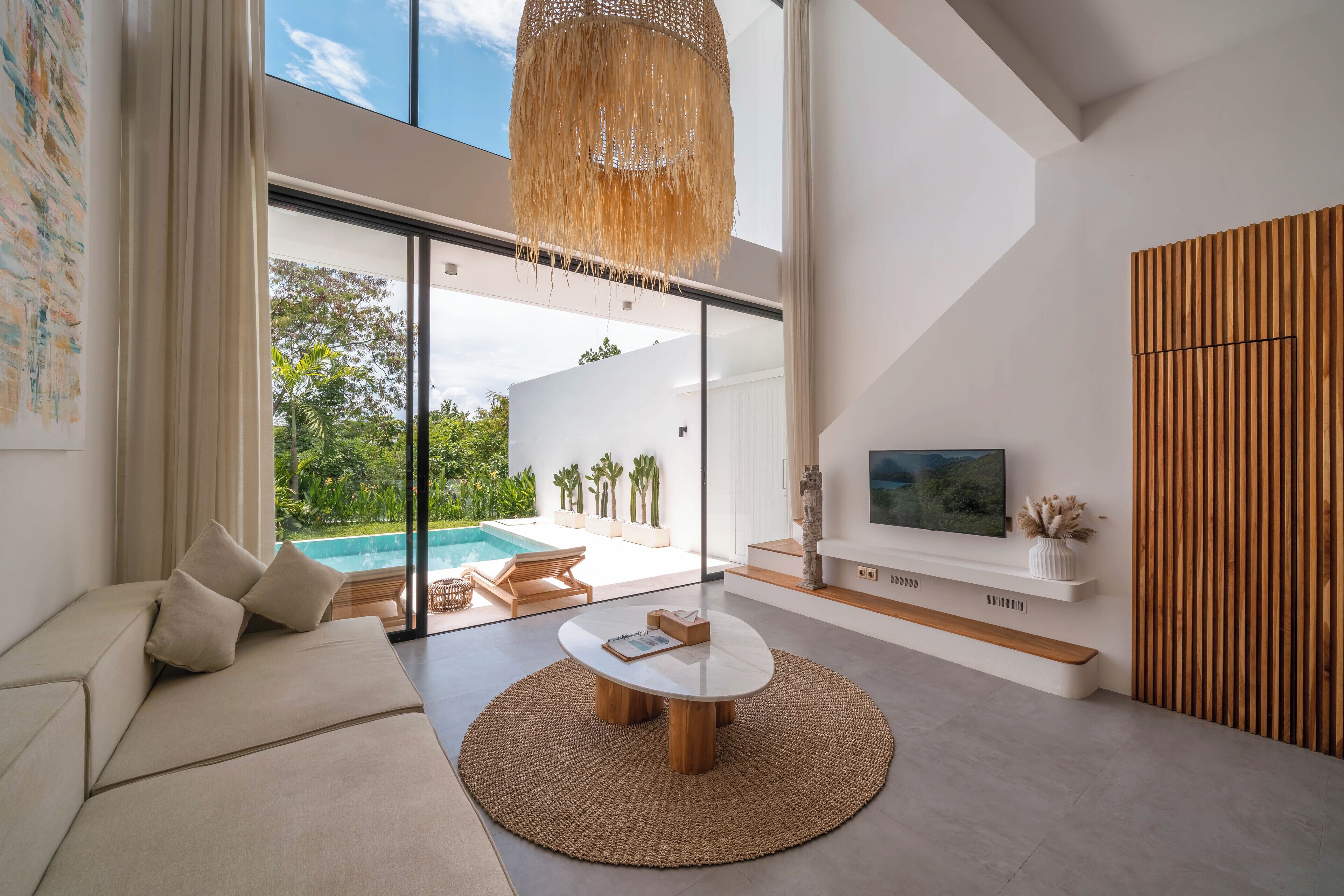 华丽别墅, 1 间卧室, 泳池景观 | 起居区 | 平板电视