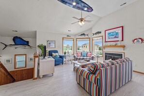 TV - Searenity | 810 ft to the beach | Private Pool, Hot Tub, and Dog Friendly (Corolla)