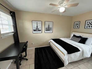 1 bedroom, desk, iron/ironing board, WiFi