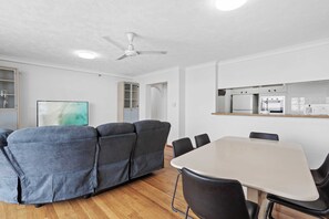 Superior Apartment, Ocean View | Living area | 45-inch flat-screen TV with satellite channels, TV - 18th Floor Ocean Views at Imperial Surf (Surfers Paradise)