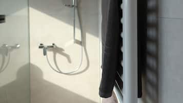 Ducha, secador de pelo y toallas