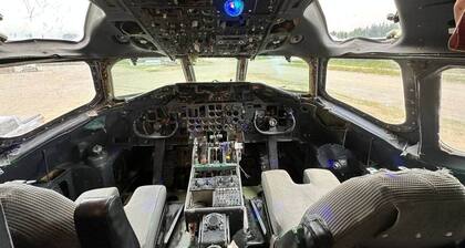 Epic DC-9 Airplane House: Sauna, Wing Deck & Cockpit