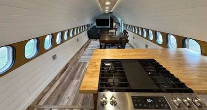 Epic DC-9 Airplane House: Sauna, Wing Deck & Cockpit