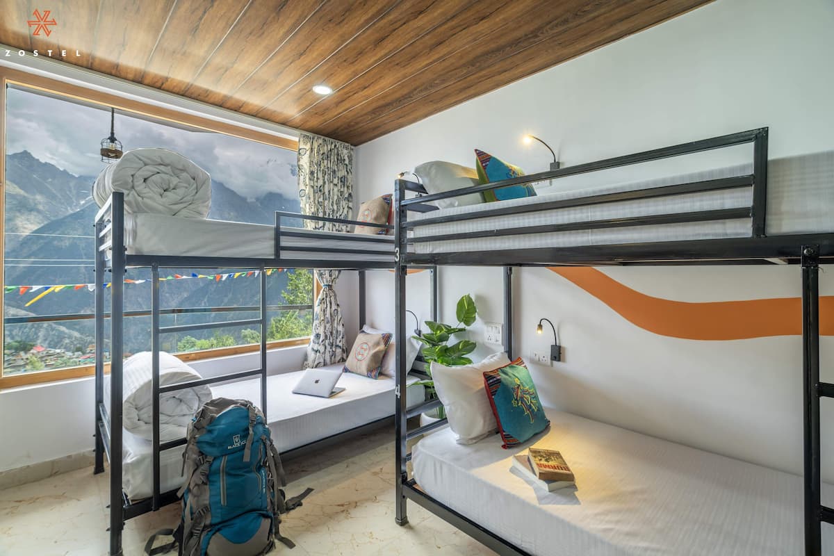 デラックス ルーム 男女共用ドミトリー バルコニー (6 Beds) | ノートパソコン用作業スペース、WiFi (無料)、ベッドシーツ
