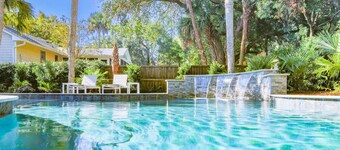 Escape to this Seaside Retreat w/ Private Pool, Sundeck, Tropical Landscaping & 21 Palm Trees