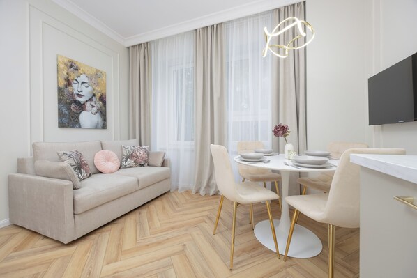 Apartment, 1 Bedroom, Balcony | Living room - Grójecka Apartment by Renters (Warsaw)