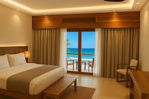 Junior Suite, 1 King Bed, Ocean View | Minibar, in-room safe, iron/ironing board, bed sheets - JAZ Adonia (Uroa)