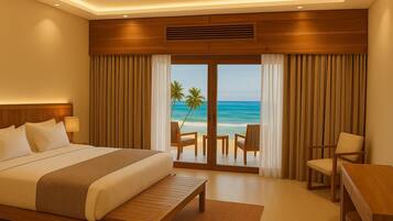 Executive Suite, Oceanfront | Minibar, in-room safe, iron/ironing board, bed sheets