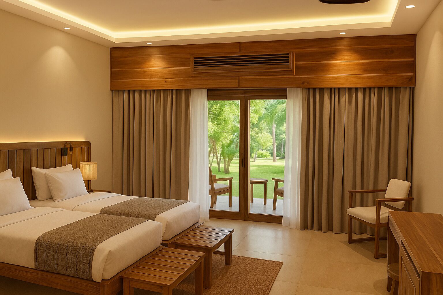 Deluxe Room, 1 King Bed, Garden View