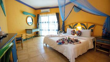Deluxe Double Room Single Use, 1 Bedroom, Balcony, Partial Ocean View | Premium bedding, minibar, in-room safe, individually decorated