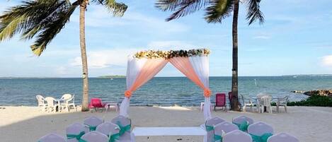 Outdoor wedding area