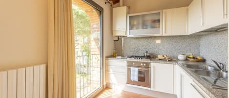 Fridge, oven, stovetop, dishwasher