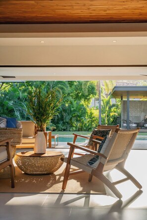 Terrace/patio - Beachfront Community | Premium Beach Club Membership<br>17 Guests | 5 Bedrooms | Daily Housekeeping | Concierge Service | Sauna & Cold Plunge (Las Golondrinas 21, Hacienda Pinilla)