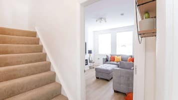 TV, fireplace, offices