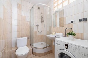 Shower, hair dryer