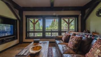 House, Multiple Beds, Patio, Mountain View (Chateau Fortine) | Living area | 42-inch flat-screen TV with digital channels