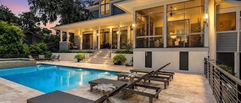 A heated pool