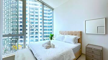 Appartement Deluxe, salle de bains privée, vue ville | 1 chambre, minibar, décoration personnalisée, ameublement personnalisé