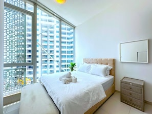 Deluxe Apartment, Private Bathroom, City View | 1 bedroom, minibar, individually decorated, individually furnished - Amazing Roof Top Pool in Nice 1 BHK Flat (Dubai)