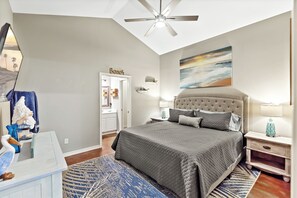 2 bedrooms, in-room safe, iron/ironing board, travel cot