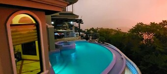 Seaside Mansion with Majestic Ocean Views and patio overlooking infinity pool