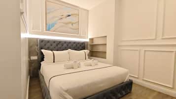 Basic-Doppelzimmer | Hochwertige Bettwaren, Daunenbettdecken, Minibar, Zimmersafe