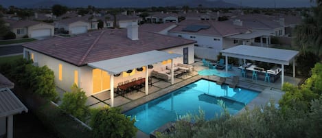 Outdoor pool, a heated pool