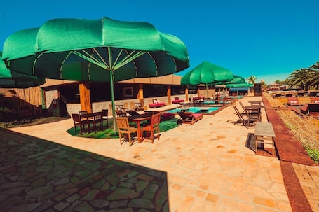 42-inch flat-screen TV with satellite channels, foosball