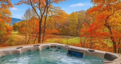 Spacious 4-bedroom river front cabin with WiFi, Game Room & Hot Tub for 15