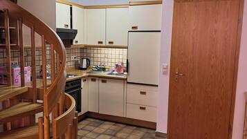 Microwave, oven, stovetop, electric kettle