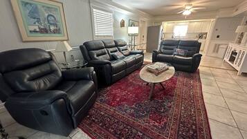 TV, DVD player, offices, computer monitors