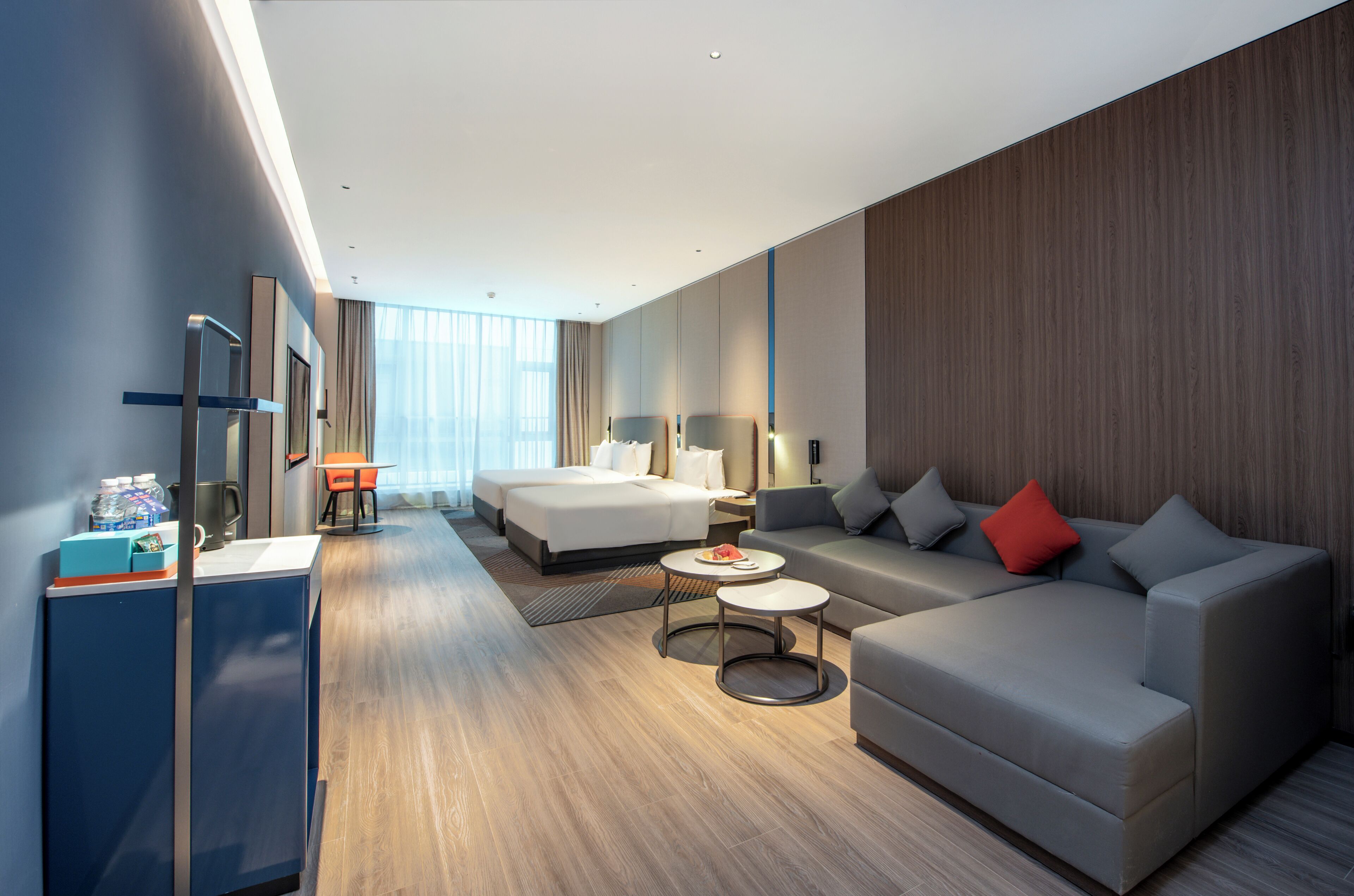 1 King and 1 Double Standard | Egyptian cotton sheets, premium bedding, down comforters, desk