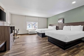Habitació estàndard, 2 llits de matrimoni, no fumadors | Planxa i posts de planxar, wifi gratuïta i roba de llit 