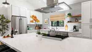 Refrigerador, microondas, horno, placa de cocina