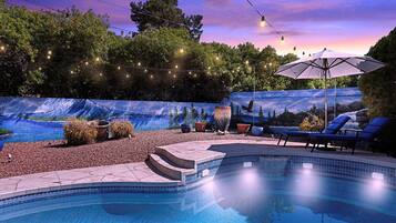 Piscina externa, piscina aquecida