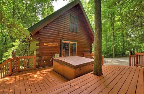 Budget friendly! Dog friendly !  2 bdrm, 2 ba log cabin. Hot Tub, wifi !!