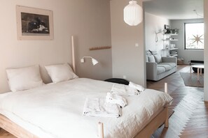 2 slaapkamers, een strijkplank/strijkijzer, gratis wifi, beddengoed