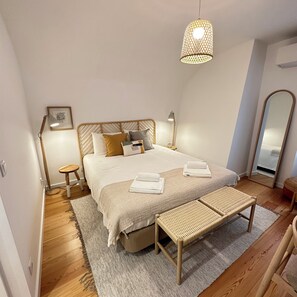 Comfort-huoneisto | 1 makuuhuone, työpöytä, kannettavalle tietokoneelle sopiva työtila