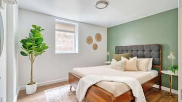 2 bedrooms, iron/ironing board, travel crib, WiFi