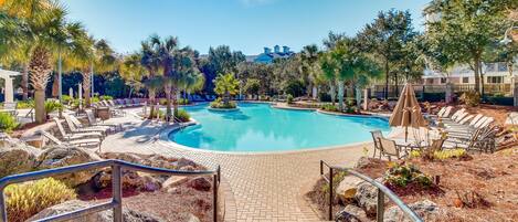 A heated pool