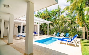 Villa, 3 Bedrooms, Private Pool, Pool View | Exterior - A Guest Dream Villa Blue at Punta Cana Village! (Punta Cana)