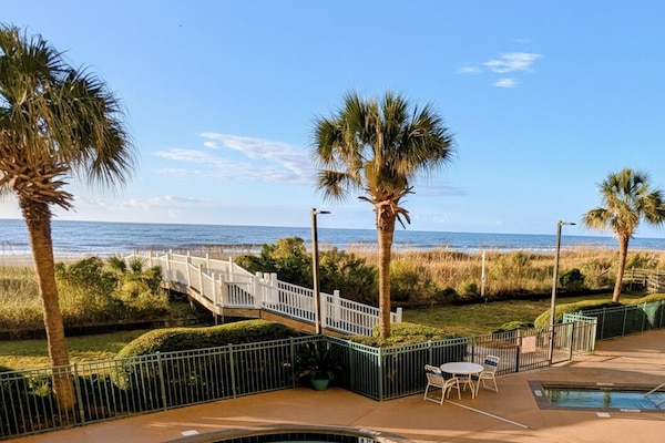 Private Beach walk to the beach from the pool deck. Lazy river, hot tub, pool.
