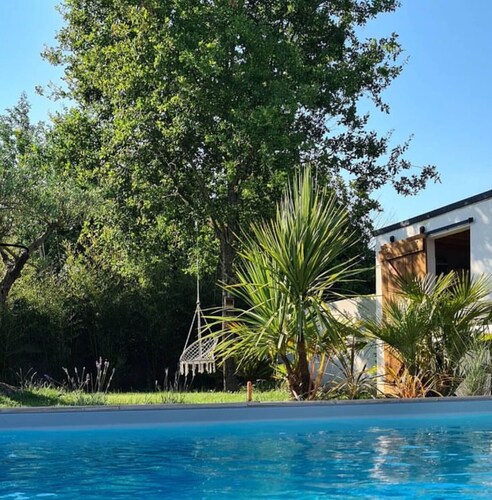 Architect-designed villa with heated, unoverlooked pool