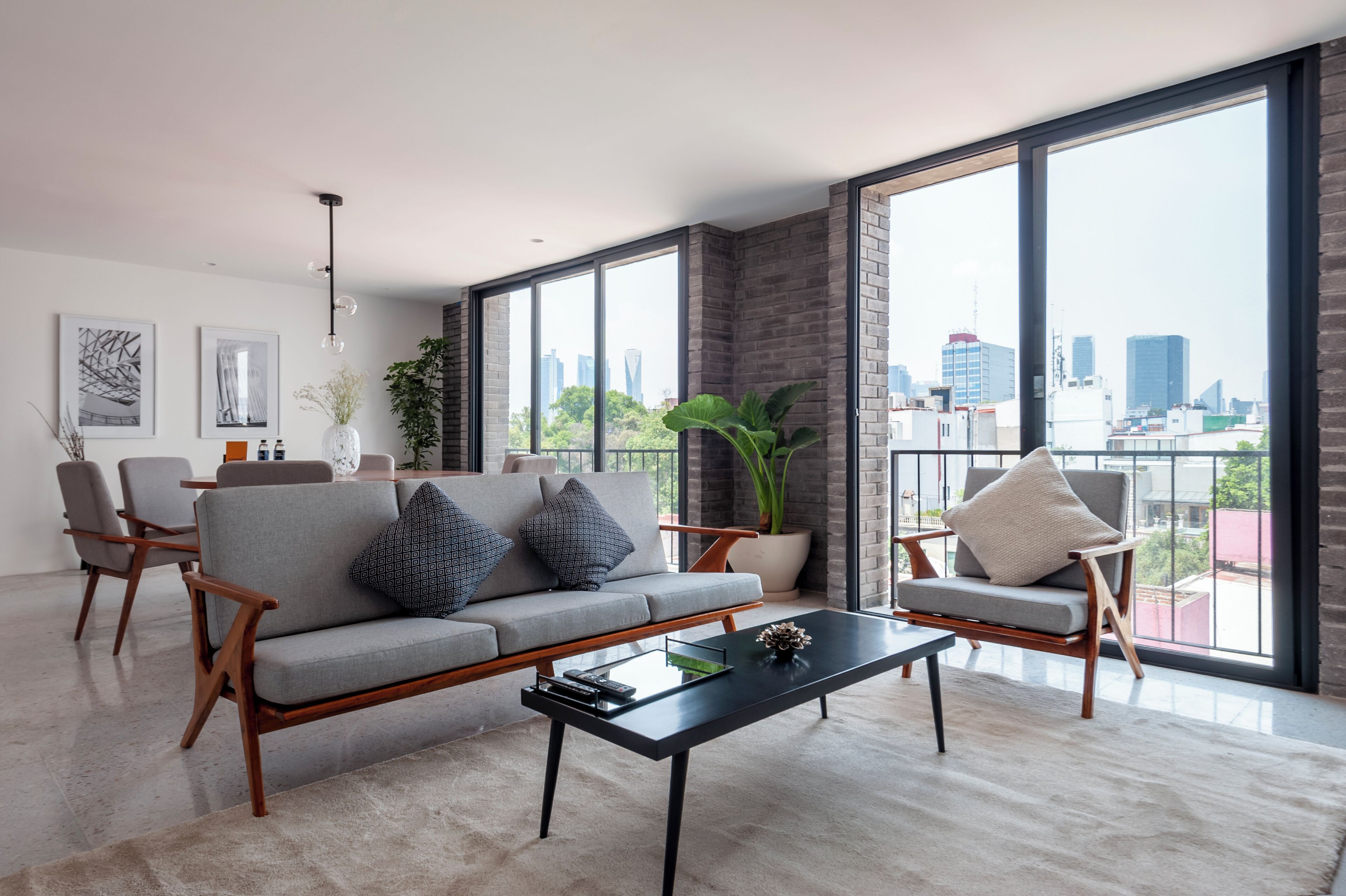 Apartment, 2 Bedrooms, Balcony (8) | Living area | 40-inch Smart TV with cable channels, heated floors