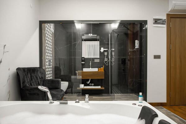 Free minibar items, in-room safe, desk, laptop workspace - QUERENCİA Suit Hotel (Ardesen)