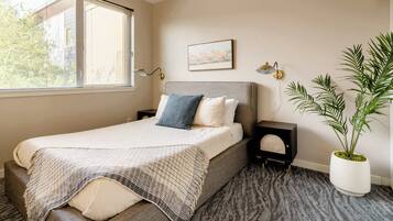 2 bedrooms, iron/ironing board, travel crib, WiFi